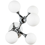 Бра с 5-ю плафонами из стеклянных шаров Pearls Suspension Chrome Wall Lamp варинант исполнения - 1 | Loft Concept в Красноярске