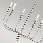 Люстра с 6-ю лампами на тонких изогнутых рожках в современном стиле Feiss варинант исполнения - 11 | Loft Concept в Красноярске