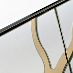 Консоль с ящиками зеркальная с золотым декором Gold Painted Mirror Console варинант исполнения - 3 | Loft Concept в Красноярске