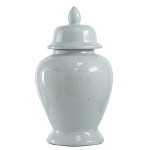 Ваза белая с крышкой однотонная Chinoiserie Ceramics варинант исполнения - 1 | Loft Concept в Красноярске