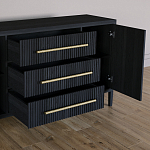 Буфет Primo с тремя ящиками и двумя фасадами Черный дуб варинант исполнения - 4 | Loft Concept в Красноярске