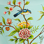 Настольная лампа голубая с изображением птиц Slip Away варинант исполнения - 6 | Loft Concept в Красноярске