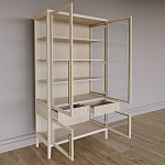 Витрина Primo со стеклянными фасадами и буфетом шпон Светлый дуб варинант исполнения - 4 | Loft Concept в Красноярске