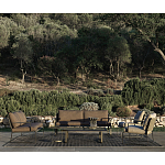 Дизайнерский круглый кофейный стол из металла с мраморным декором PANNA COTTA Coffee Table варинант исполнения - 3 | Loft Concept в Красноярске