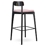 Барный стул из массива ясеня с обивкой из рогожки Elegant Ash Shape варинант исполнения - 3 | Loft Concept в Красноярске