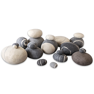 Большой Набор из 20-ти Камней-Пуфов KATSU "Now" из Шерсти