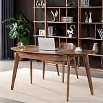 Стол рабочий округлой формы с ящиком  Working Moonnut Table варинант исполнения - 1 | Loft Concept в Красноярске