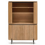 Буфет высокий из дерева манго и металла с открытыми полками и 2-мя дверцами Toinette варинант исполнения - 3 | Loft Concept в Красноярске