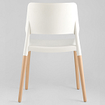 Пластиковый стул на ножках из массива бука Ferret White варинант исполнения - 6 | Loft Concept в Красноярске