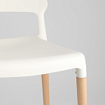 Пластиковый стул на ножках из массива бука Ferret White варинант исполнения - 8 | Loft Concept в Красноярске