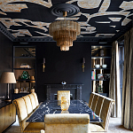 Обои ручная роспись в стиле Арт-деко Symphony Original colourway on Flint silk dupion варинант исполнения - 2 | Loft Concept в Красноярске