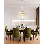 Люстра с декором из мрамора и хрусталя Dione Marble Crystal Chandelier варинант исполнения - 2 | Loft Concept в Красноярске