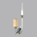 Бра с прозрачной изогнутой трубкой и декоративной фигуркой птицы Ganthea варинант исполнения - 3 | Loft Concept в Красноярске