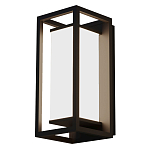 Уличный настенный светильник прямоугольный с чёрной рамкой Высота 35 см Geometric Glow варинант исполнения - 1 | Loft Concept в Красноярске