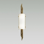 Бра с цилиндрическим белым плафоном на бронзовом основании с вертикальным декором из металлических трубок Sohne варинант исполнения - 2 | Loft Concept в Красноярске