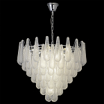 Люстра с подвесками из рифленного стекла в форме капель Textured Glass Chandelier варинант исполнения - 5 | Loft Concept в Красноярске