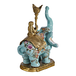 Подсвечник в виде слона из фарфора с бронзовыми элементами Elephant in the Garden of Eden варинант исполнения - 3 | Loft Concept в Красноярске
