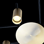 Потолочный светильник с 8-ю цилиндрическими плафонами цвета латунь TRIBES CHANDELIER варинант исполнения - 5 | Loft Concept в Красноярске