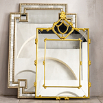 Зеркало прямоугольное Golden Classic Ornament Mirror варинант исполнения - 5 | Loft Concept в Красноярске