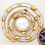 Зеркало в круглой раме украшенной раковинами с жемчугом Pearl in the Gleam варинант исполнения - 2 | Loft Concept в Красноярске