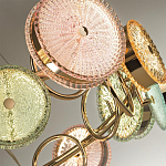 Люстра с плафонами из разноцветного стекла Glass Peonies варинант исполнения - 4 | Loft Concept в Красноярске