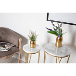 Столик дизайнерский Beige marble варинант исполнения - 3 | Loft Concept в Красноярске