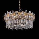 Люстра круглая с декоративными элементами в виде крупных хрустальных цветов Palace Gardens варинант исполнения - 2 | Loft Concept в Красноярске