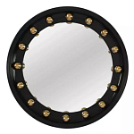 Зеркало черное с круглыми золотыми декоративными элементами Prince of the Church варинант исполнения - 1 | Loft Concept в Красноярске