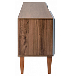 ТВ-тумба серая из массива бука с 2-мя дверками и ящиком Wenge Light варинант исполнения - 3 | Loft Concept в Красноярске