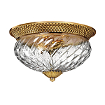 Потолочный светильник цвета латунь с прозрачным рифленым плафоном в форме чаши Hinkley варинант исполнения - 1 | Loft Concept в Красноярске