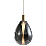 Подвесной светильник со стеклянным плафоном в форме капли дымчатого цвета NAOMI drop smoke варинант исполнения - 3 | Loft Concept в Красноярске