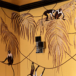 Обои с вышивкой ручной работы Étienne Original colourway on wool sateen варинант исполнения - 6 | Loft Concept в Красноярске