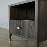 Прикроватная тумбочка с полкой Elsa Dreams Walnut  варинант исполнения - 3 | Loft Concept в Красноярске