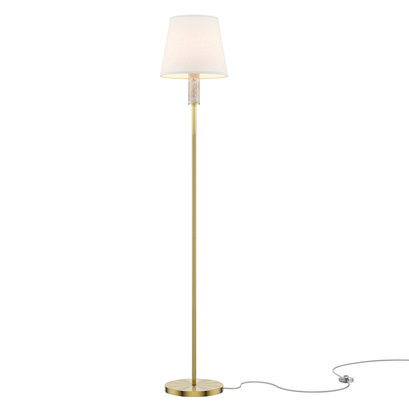 Напольный светильник Lira E27 Латунь Белый Серый в Красноярске | Loft Concept 