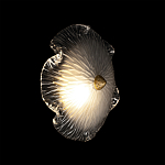 Бра в форме прозрачного стеклянного цветка с рельефной текстурой Textured Glass варинант исполнения - 2 | Loft Concept в Красноярске