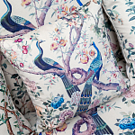 Подушка декоративная с изображением павлинов в саду Beige Chinoiserie Garden Two Peacocks Cushion варинант исполнения - 2 | Loft Concept в Красноярске