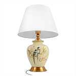 Настольная лампа бежевая с изображением птиц Slip Away варинант исполнения - 3 | Loft Concept в Красноярске