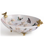 Белое фарфоровое блюдо с изображением бабочек Eden Garden варинант исполнения - 4 | Loft Concept в Красноярске