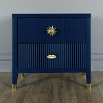 Тумба прикроватная с двумя ящиками Elsa Dreams Blue варинант исполнения - 5 | Loft Concept в Красноярске