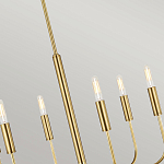Люстра с 6-ю лампами на тонких изогнутых рожках в современном стиле Feiss варинант исполнения - 6 | Loft Concept в Красноярске