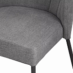 Стул серый с широкой закругленной спинкой Chair Gray Attractive варинант исполнения - 7 | Loft Concept в Красноярске