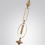 Подвесной светильник со стеклянным плафоном и декоративной вставкой из текстурного камня Tectona  варинант исполнения - 6 | Loft Concept в Красноярске