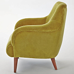 Кресло велюровое горчичного цвета Diaspro Mustard Armchair варинант исполнения - 4 | Loft Concept в Красноярске