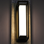 Уличный настенный светильник прямоугольный с чёрной рамкой Geometric Glow варинант исполнения - 2 | Loft Concept в Красноярске