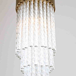 Подвесной светильник с прозрачными стеклянными подвесками и металлическим основанием Nembus варинант исполнения - 3 | Loft Concept в Красноярске