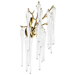 Бра с бронзовыми акцентами и прозрачными стеклянными каплями Droplet Bra варинант исполнения - 1 | Loft Concept в Красноярске