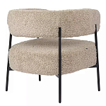 Кресло полукруглое мягкое с буклированной обивкой Armchair with Boucle Upholstery варинант исполнения - 1 | Loft Concept в Красноярске