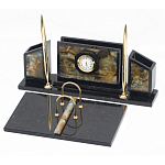 Настольный письменный набор из камня офиокальцит и змеевик Successful Leader варинант исполнения - 2 | Loft Concept в Красноярске