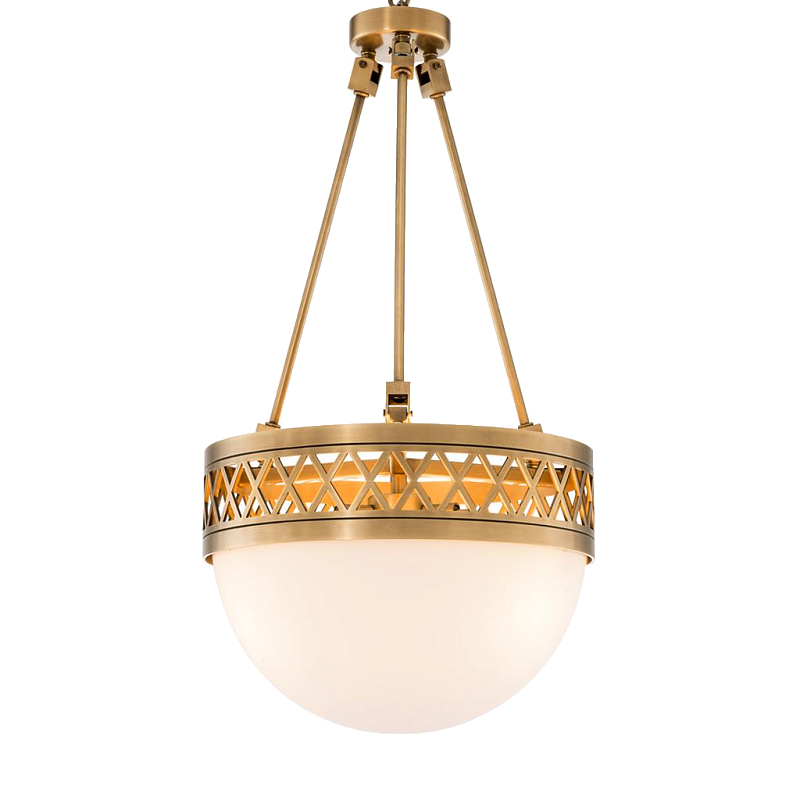 Люстра Chandelier Bistroquette Латунь Античная полированная Белый Люстра Chandelier Bistroquette Латунь Античная полированная Белый в Красноярске | Loft Concept