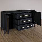 Буфет Primo с тремя ящиками и двумя фасадами Черный дуб варинант исполнения - 6 | Loft Concept в Красноярске